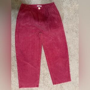 Rudy Jude Deep Red Corduroy Trousers amazing color and NWOT size 5